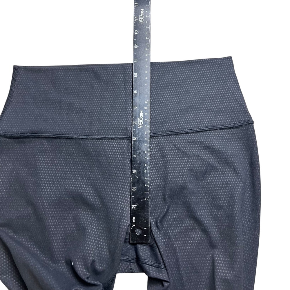 Lululemon High Rise Crop Leggings Black Grey Geometric Dot Tights Size 10 - Picture 6 of 9